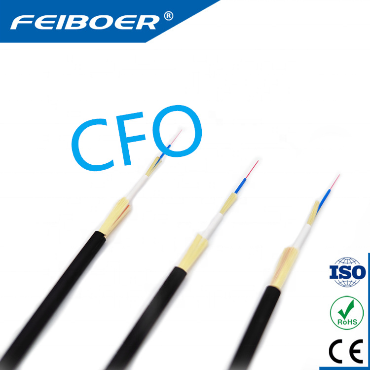 G657A 1 Core Ketat Buffer Double Jacket Aramid Benang LSZH Putaran Drop Kabel Kabel Fiber&nbsp;Optik